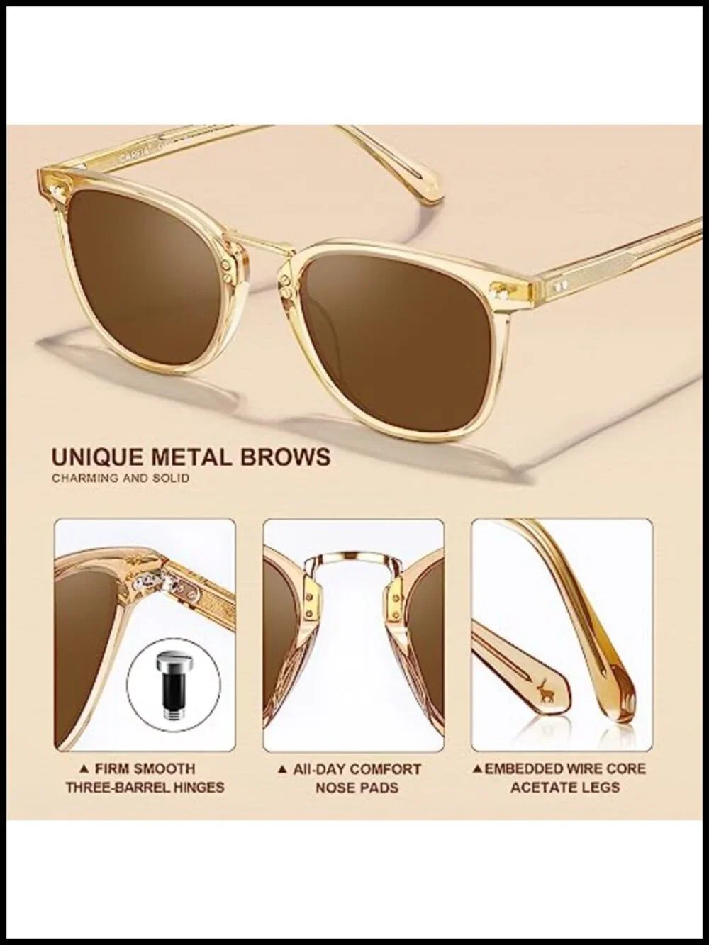 Round Acetate Polarized Sunglasses Women Retro Metal Bridge Small Face UV400